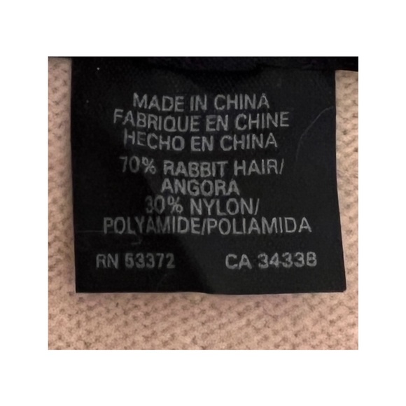 NEW French Connection XS Cream/Tan Layered Sleeve Angora Cardigan Sweater - Picture 5 of 6